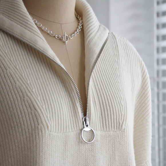 Club Monaco Quarter Zip Pullover Sweater - Picture 6 of 7